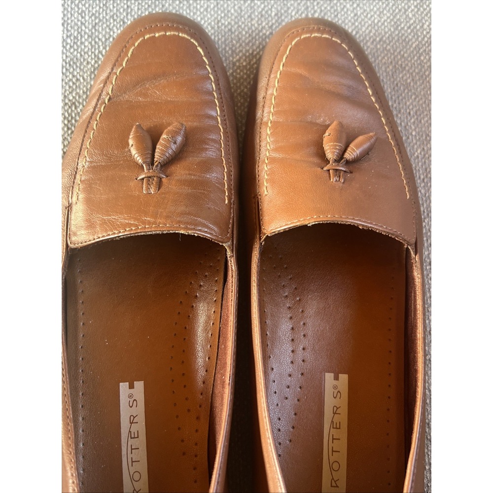 Trotters Brown Joyce Leather Loafers Tassel Slip‎ On Size 9 N - Picture 8 of 12